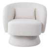 Luxury Teddy Fleece Swivel Accent Tub Chair Fireside Armchair Lounge Sofa+Pillow