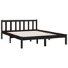 Lechnical Black Solid Pine Wood Bed Frame 120 x 200 , Modern Bed Frame, T2H7