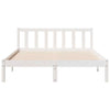 Long Bed Frame without White 160x210 Solid Wood Pine W9F0