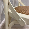 Cream Cross Back Dining Chair Set of 2 Comfortable & Stylish Wooden Home Cafe
