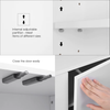 Sideboard Storage Cabinet 3 Door Kitchen Wooden Cupboard Adjustable Shelf White