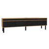 Modern TV Stand 3 Door Cabinet Sideboard with Storage for up to 70 Inch TV Black