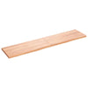 Camerina Wall Shelf Brown 180x40x4 Treated Solid Wood Oak,Wall Shelf, B6B3