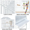 Parrot Cage Bird Cage Metal Budgies Cage with Roof Top&Toys with Rolling Stand