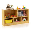 2 Tier Kids Storage Cube Wooden Bookcase Bookshelf Open Shelf Storage Cabinet