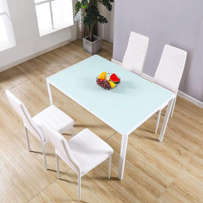 Modern Family Dining Table and 4/6 Chairs Dining Room Kitchen Furniture Seaters