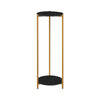 90cm Plant Stand 2/3-Tier Flower Holder Tall Side End Table with Golden Frame