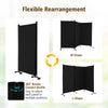 180CM Tall Rolling Privacy Screens Home Office Portable Fabric Screen Divider
