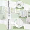 Bathroom Tall Cabinet Slim Freestanding Storage Organizer Cupboard With 2 Doors