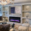 Electric Fireplace 80 inch Insert Wall Mounted LED Inset Fire Media Log Flames
