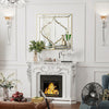 Large Venetian Wall Mirror Bling Crystal Golden Rim Silver Glass Vanity Mirror