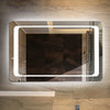 Bathroom Mirror with LED Light Illuminated Demister Anti-fog Touch Wall Mounted