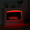 34 '' embedded electric fireplace - LED wood flame heater - safety device white