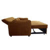 3 Seater Sofa Bed Yellow Livingroom Pull Out Convertible Sleeper with 2 Cushions