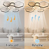 LED Ceiling Fan with Light Dimmable Ceiling Fan with Remote for Living Bedroom