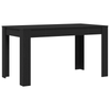 Black Oak Dining Table 140x74.5x76 cm - Made of Engineered Wood