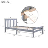 Solid Pine Wood Wooden Bed Frame White Grey Single Double Size Bed 3ft 4ft6