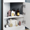 Modern Corner Bathroom Vanity Unit 560mm White Gloss Sink Basin Storage Cabinet