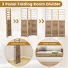 Folding Display Stand Boho Wooden Space Separator-Natural