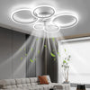 LED Ceiling Fan Light Dimmable Living Room Chandelier Lamp With Remote Control