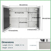 Bathroom LED Mirror Cabinet Demister Sensor Dimmable LED Lights Cupboard