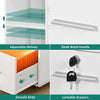 Mobile Filing Cabinet Wood 3 Drawer Storage Shelf File Cabinets Printer Stand