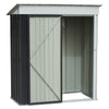 3 X 5ft Steel Sheds Garden Tools Storage Pent Roof Shelving Rack Galvanized Shed