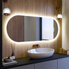 Oval Ultra Bright LED Bathroom Mirror Elliptical Anti-Fog Smart Dimmable Vanity