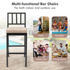 2PCS Patio Bar Stools Counter Height Chair Dining Chairs w/Detachable Cushion