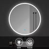 Round Bathroom Mirror with Bluetooth 3 LED Lights Illuminated Demister