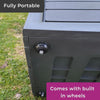 Neo Storage Box Plastic Garden 320 Litre Black Plastic Waterproof Outdoors