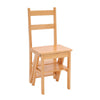 4 Steps Step Stool Reversible Chair Seat Portable Ladder Bookshelf Display Rack
