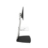 Column TV Mount Stand - Black & Chrome - up to 55" Universal VESA, Glass Shelves