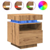Bedside Cabinet with LED Lights Artisan Oak 40x39x48.5 cm