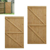 Wooden Garden Gate Outdoor Entrance Fence Security Door With Latch & Hings Kit