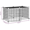 8-Panel Pet Cage with Door Black 35x35 cm Steel