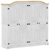 Wardrobe White 194x52x186 Solid Wood Pine R7M2