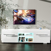 TV Stand 130cm High Gloss TV Unit Cabinet Sideboard With LED Light & Drawers