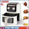 5L Air Fryer Manual Kitchen Oven Oil Free Low Fat Healthy Frying Cooker 1300W UK