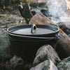 Large Camping Stew Dutch Oven Stockpot Campfire Seasoned Pot with Lid Handle NEW