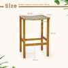 Set of 2 Bar Stools Bar Chairs Acacia Wood Frame PE Wicker Saddle-Seat