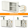 Freestanding Kitchen Storage Cabinet Floor Storage Cabinet-White