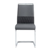 Dining Chairs Set of 2 Faux Leather with Stylish Chrome Cantilever Metal Frame