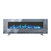 LED Fireplace Media Wall Fire Wall Mounted / Standing Electric Heater 40-100in
