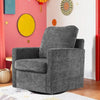 Chenille Swivel Chair Accent Armchair Living Room Reception Sofa w/Back Cushion