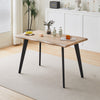 Dining Table Dining Room Kitchen Garden Table Metal Straight Legs Wooden Color