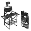 Professional Folding Black Director Chair Make up Artist Chair Aluminum Frame UK
