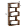 5 Tier Bookshelf Industrial Book Shelving Storage Unit Wood Bookcase Living Room