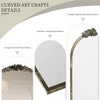 Large Arched Wall Mirror Baroque Brass Vanity Mirror Ornate Carved Mantel Mirror