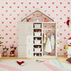Kids Dress Up Rack Clothing Wardrobe Costume Storage Closet-White